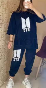 ست اسپرت تیشرت و شلوار بی تی اس