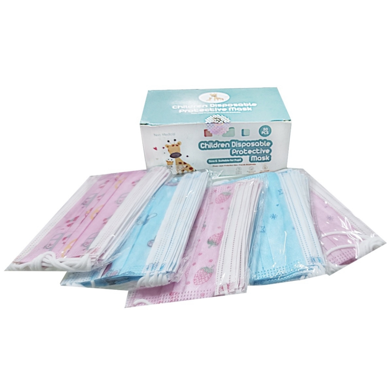 ماسک protective کودک 3 لایه چین بسته 50 عددی
