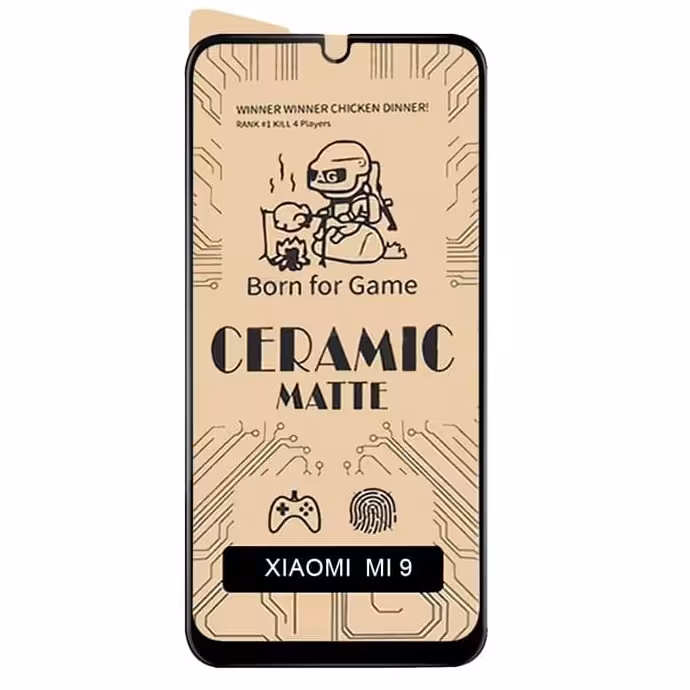 گلس سرامیکی مات شیائومی مدل Mi 9 ضد ضربه و نشکن با کمترین قیمت بازار