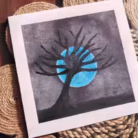 نقاشی با رنگ روغن نیمه شب 