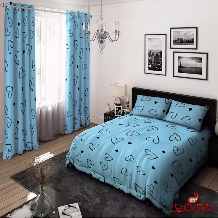 روتختی قلب زمینه آبی کد 15153
