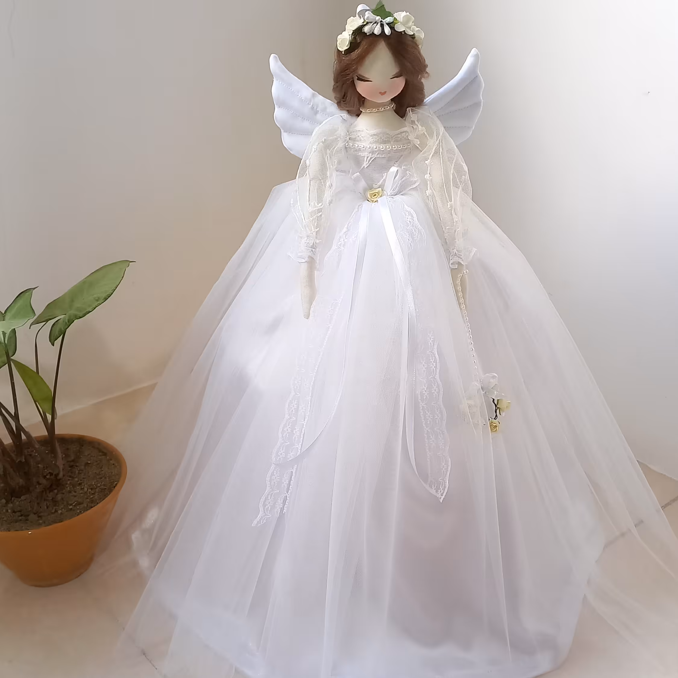 فرشته 50 سانتی بسیاررر پرکیفیت و ظریف برای دکوری و هدیه خاص و یا حتی سیسمونی و تم تولد