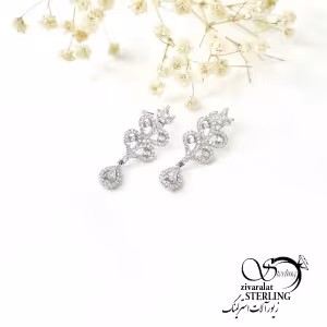 گوشواره میخی نقره کد 6265