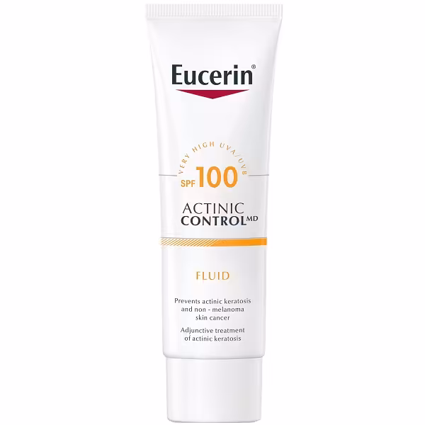 ضد آفتاب فلوئیدی اوسرین Eucerin مدل اکتینیک کنترل ACTINIC CONTROL حاوی SPF100  حجم 80 میل
