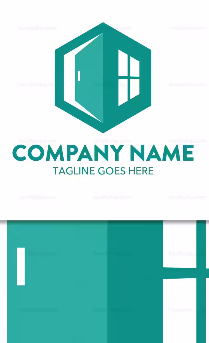 وکتور طرح لوگوی درب و پنجره ساختمان - گرافیک با طعم تربچه