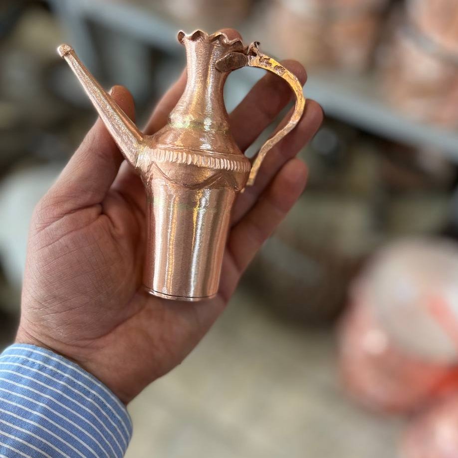 آفتابه نقلی مسی کاملا دست ساز کوچک