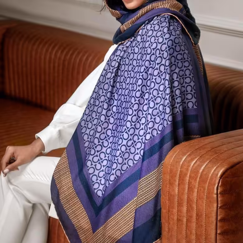 روسری نخ ابریشم قواره بزرگ 