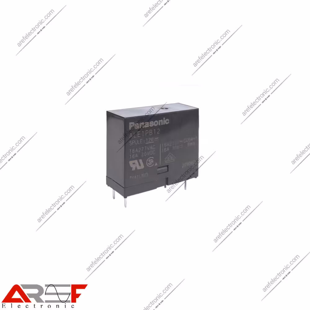 رله کتابی پاناسونیک مدل ALE1PB12 دارای 12 ولت 4 پین و 16 آمپر - فروشگاه عارف الکترونیک