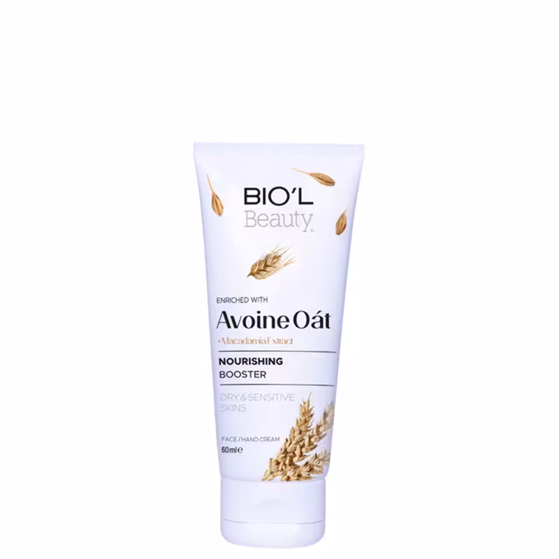 کرم مرطوب کننده دست و صورت بیول حاوی عصاره جو دوسر و ماکادمیا حجم 60 میل