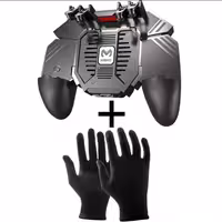 دسته بازی گوشی AK77  با دستکش گیمینگ GG01