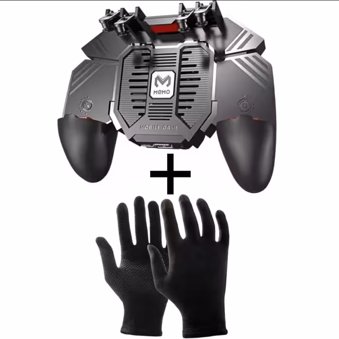 دسته بازی گوشی AK77  با دستکش گیمینگ GG01