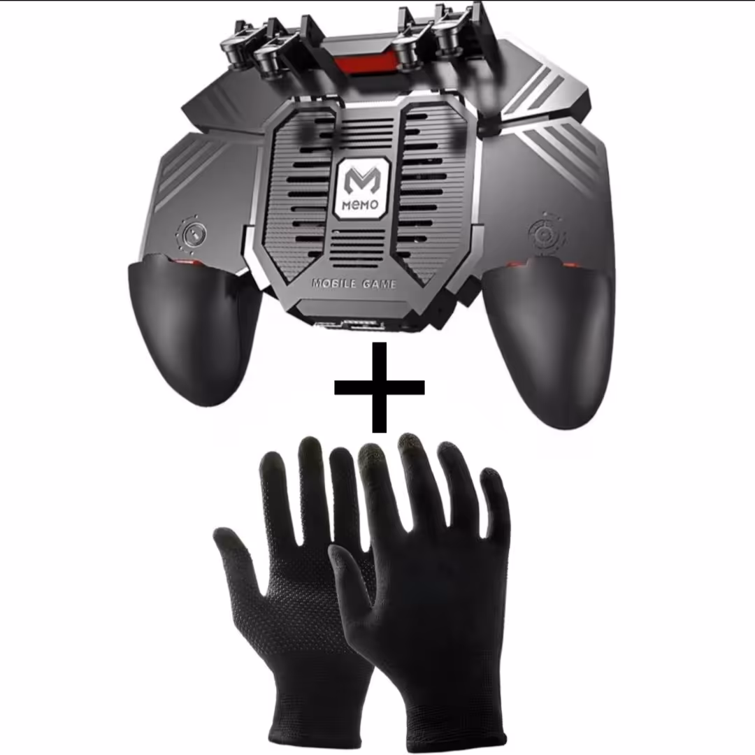 دسته بازی گوشی AK77  با دستکش گیمینگ GG01