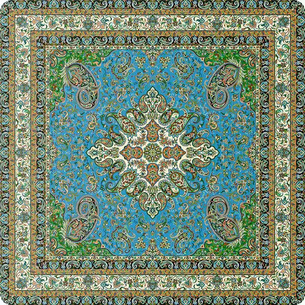 سرویس کامل رومیزی ترمه 5 تکه طرح مهستان برند ترمه حسینی 