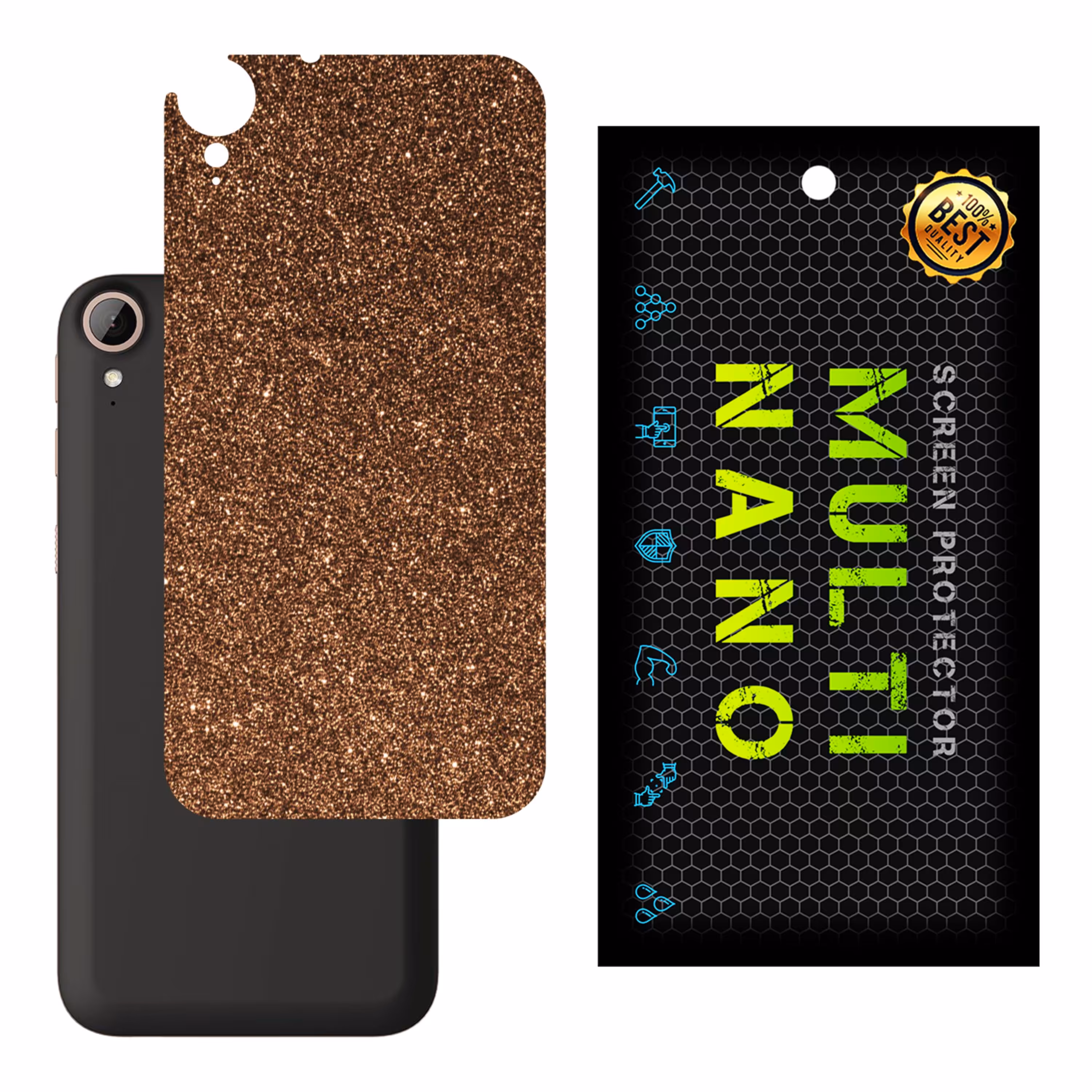 برچسب پوششی MultiNano مدل X-G1F-Bronze برای پشت موبایل اچ تی سی Desire 830