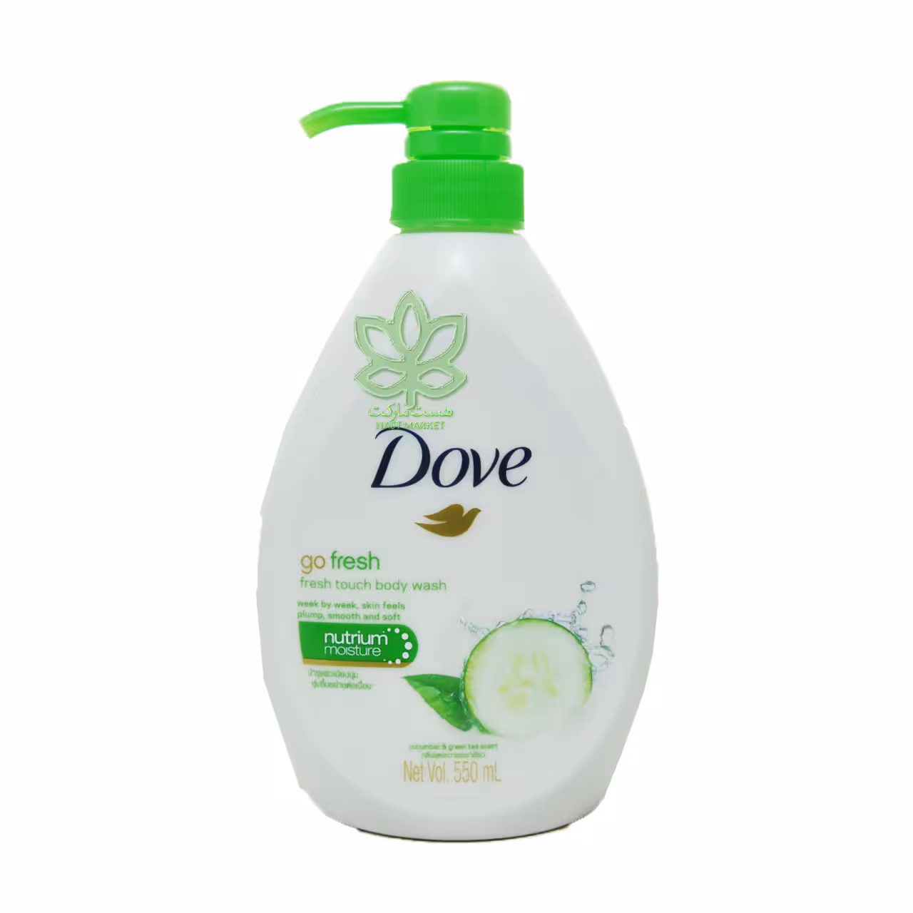 شامپو بدن داو خیار و چای سبز مغذی 550 میل - dove