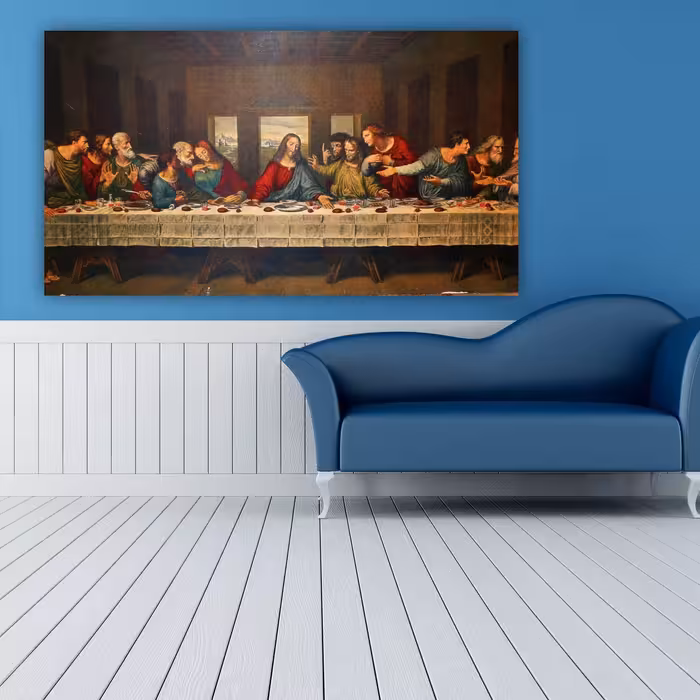 تابلو بوم مخمل طرح منحصر به فرد شام آخر