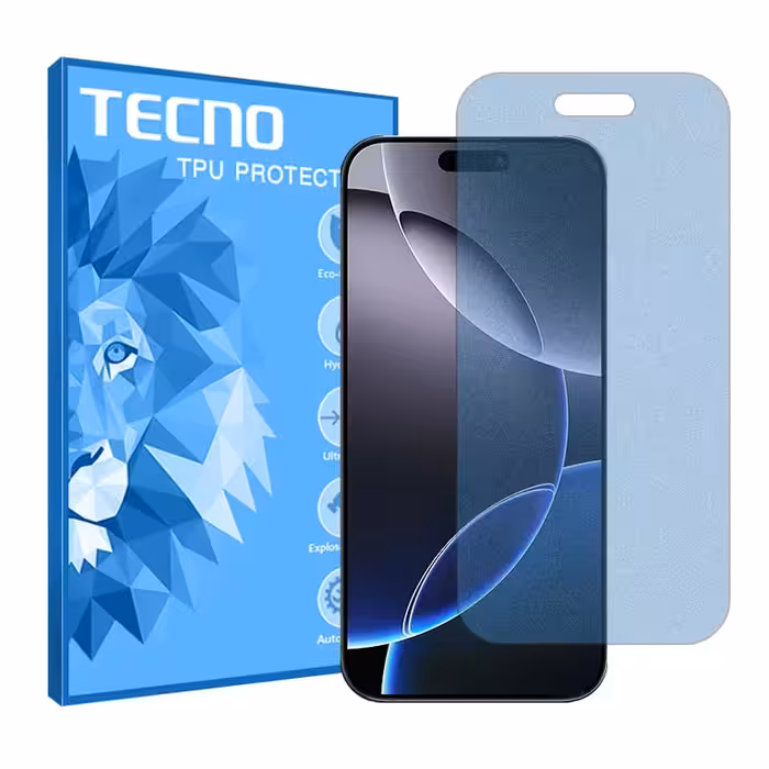 گلس اپل iPhone 16 Pro مدل مات آنتی بلو برند تکنو کد S