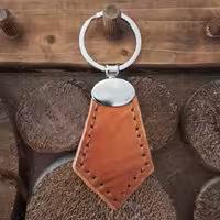 جاکلیدی چرم طبیعی گاوی مدل 358 رنگ عسلی