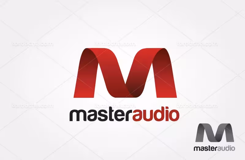 وکتور لوگو حرف M قرمز رنگ | گرافیک با طعم تربچه