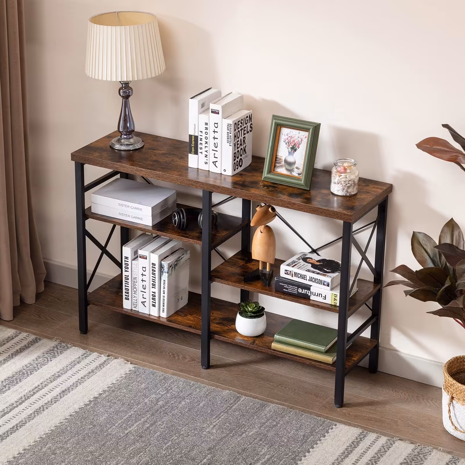 میز کنسول چوب فلز 