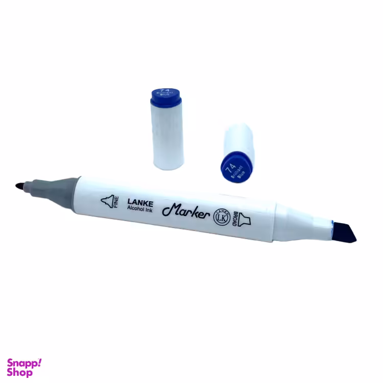 ماژیک راندو دو سر لانک رنگ Brilliant Blue کد 74