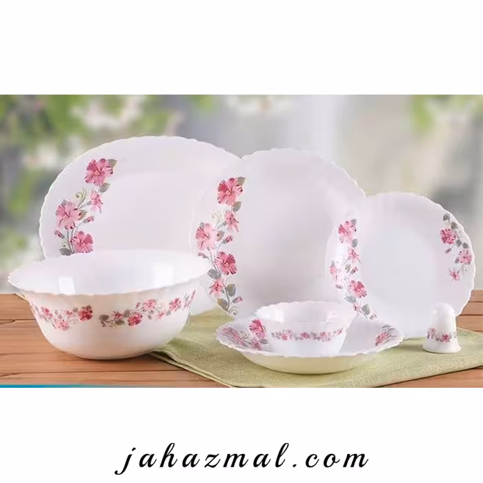 سرویس غذاخوری پارس اپال طرح جوبا صورتی کد 769