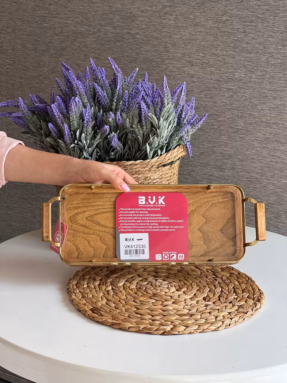 رولت خوری چوبی فلزی BVK مدل کاریزما طلایی