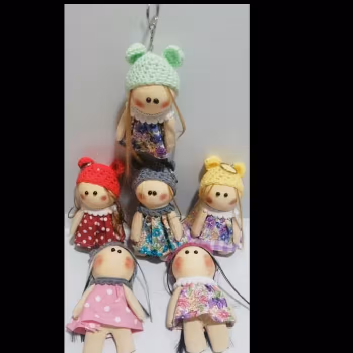 جاکلیدی عروسک روسی کلاه بافت