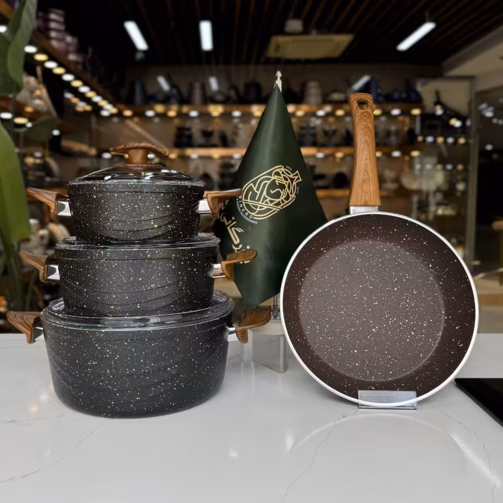 سرویس قابلمه 7 پارچه سوئینگ eviz مشکی