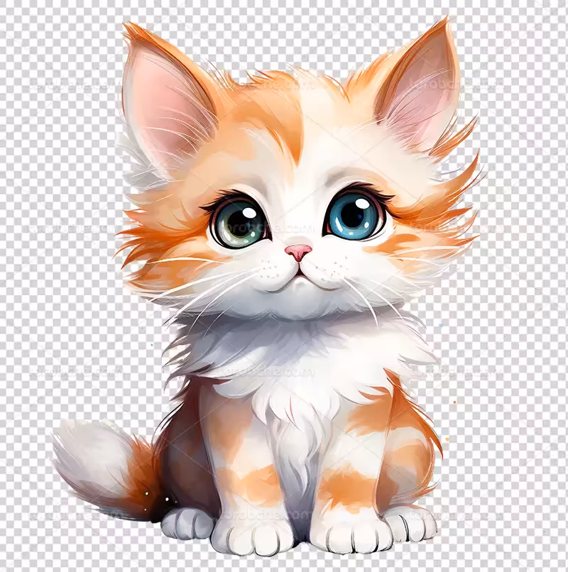 عکس PNG گربه پشمالو | گرافیک با طعم تربچه
