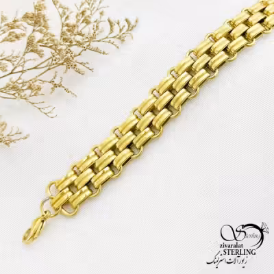 دستبند استیل طرح طلا کد 14279