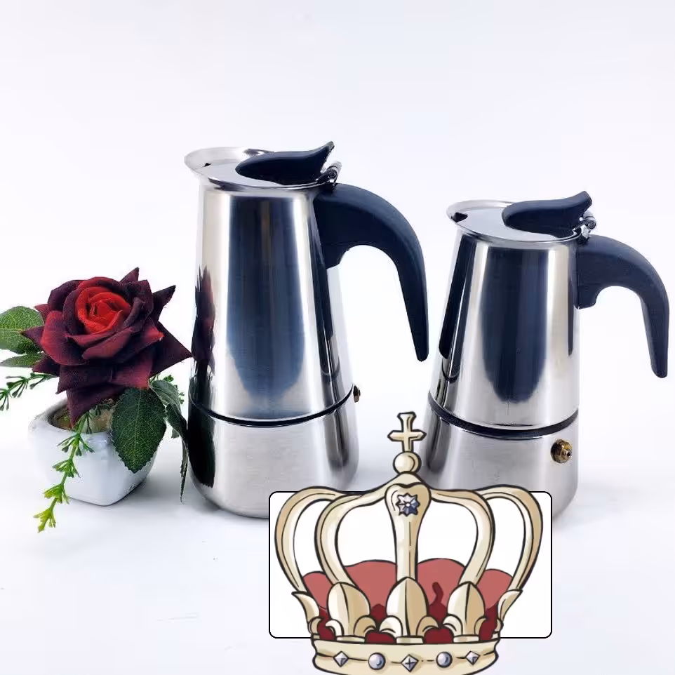 قهوه جوش برند ایتالیایی جنس بده استیل 2کاپ