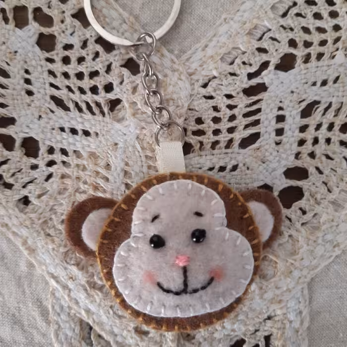 جاکلیدی نمدی فانتزی مدل میمون