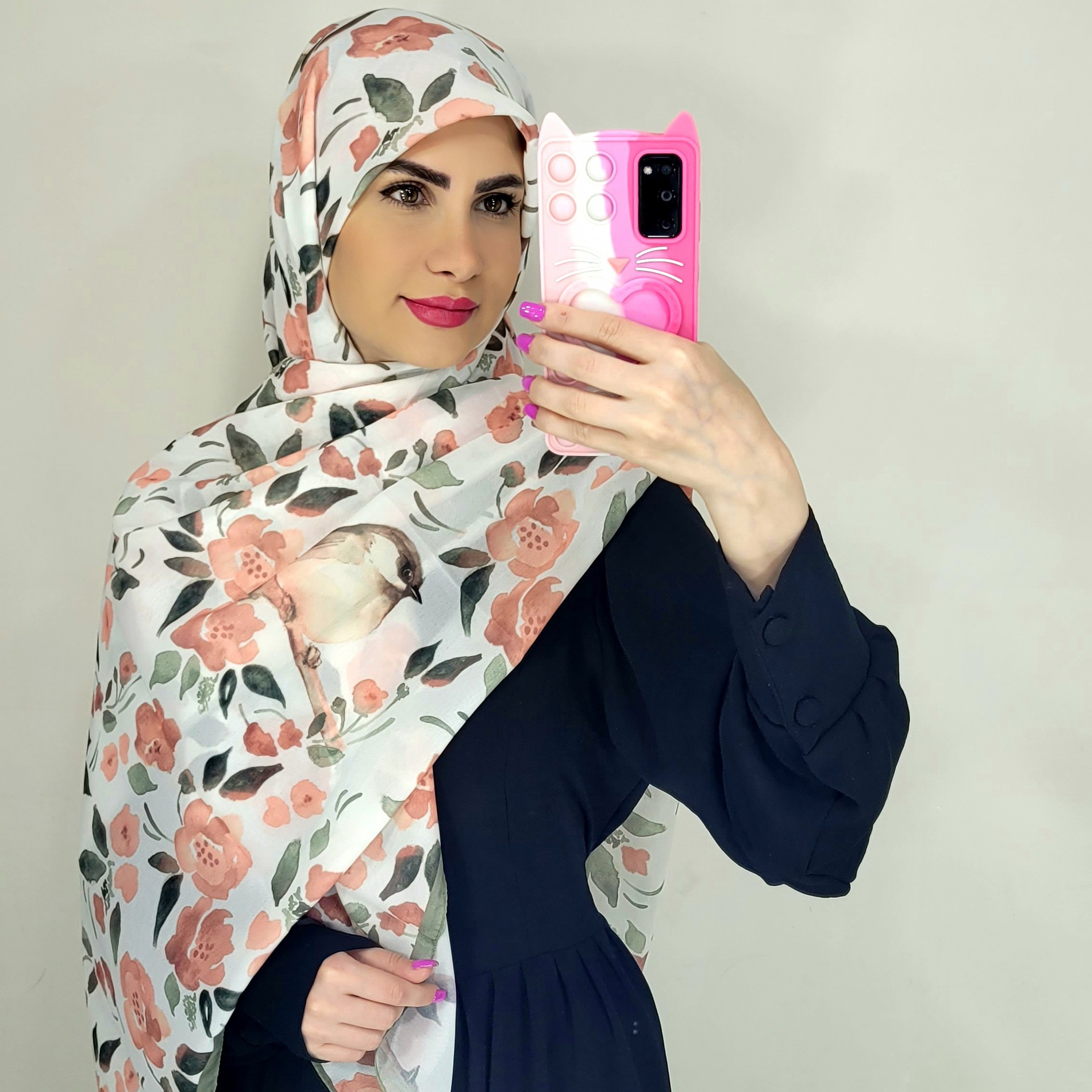 روسری طرح پرنده