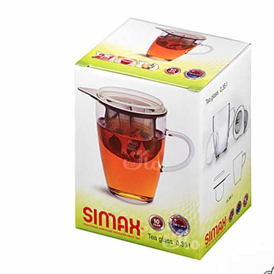 لیوان دمنوش ساز پیرکس سیمکس Simax Tea Glass اورجینال چک