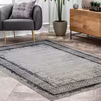 فرش ساوین کد 4126 نقره ای سایز 1.5 در 2.25