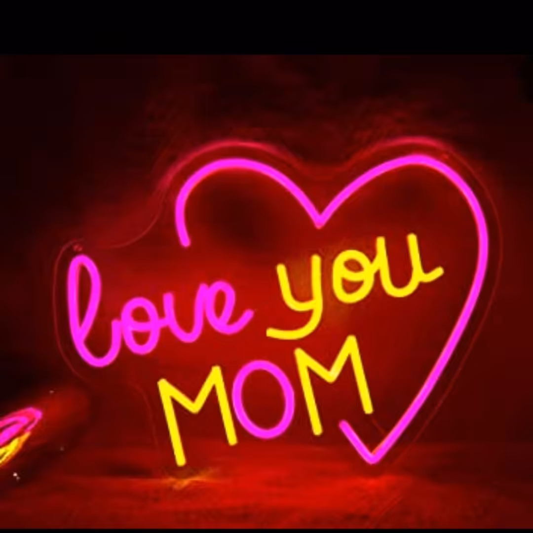تابلو نئون طرح روز مادر(love you mom) 