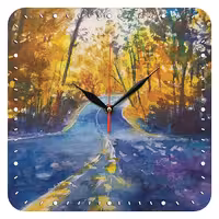 ساعت دیواری مدل 1020 طرح جاده پاییزی