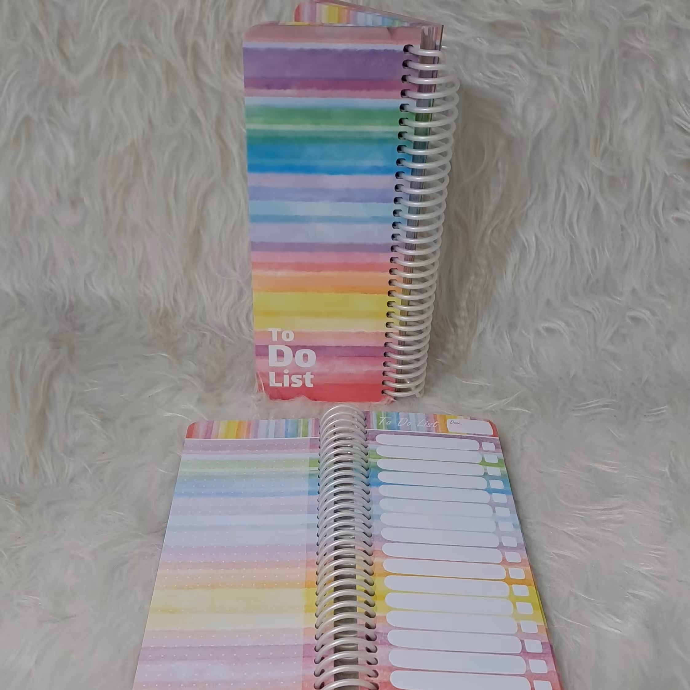 دفتر تو دو لیست todolist جلد سخت فنرکریستالی طرح رنگینا 