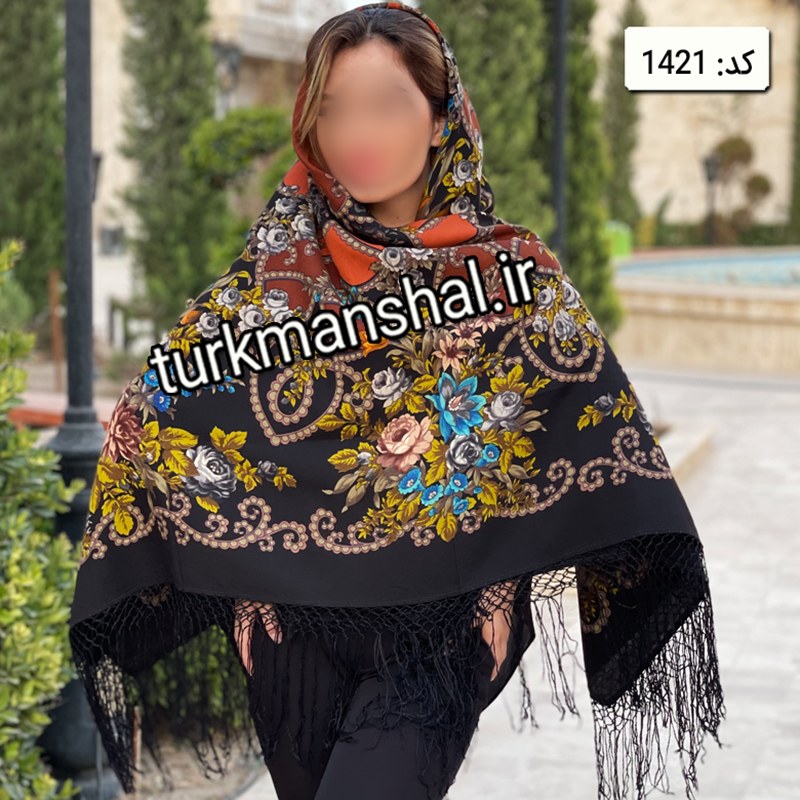 روسری ترکمن پشمی کد 1421