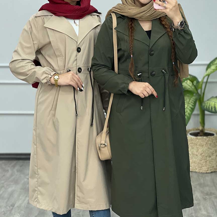 بارانی زنانه کمرگت مدل مها کد 110249