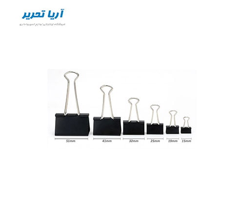 گيره دوبل كوچك سايز 15mm بسته 12 عددی