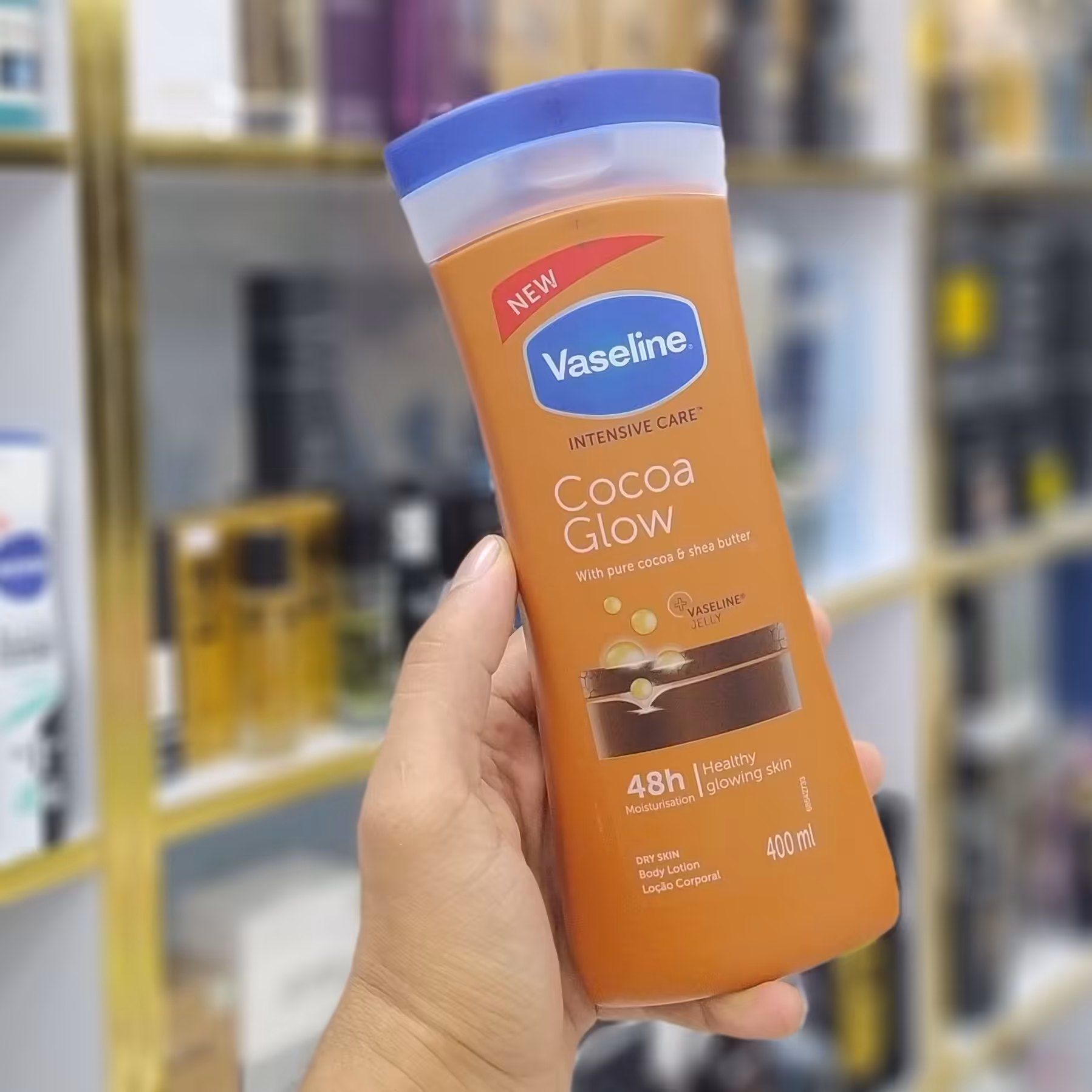 لوسیون بدن کاکائو وازلین  Vaseline Cocoa Glow حجم 400 میل