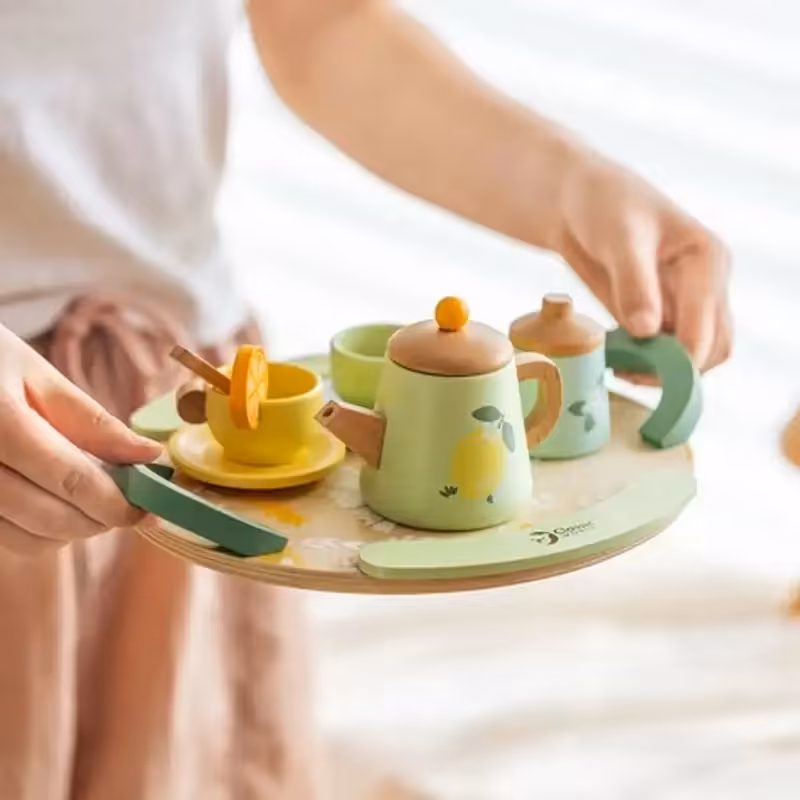 ست چای خوری چوبی کلاسیک ورلد Vintage Afternoon Tea Set classic world کد 50576