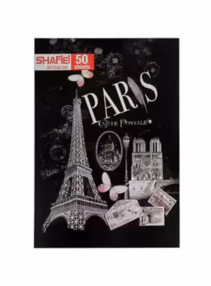 دفتر مشق 50 برگ شفیعی طرح پاریس - خرید دفتر مشق شفیعی - چی بخونم