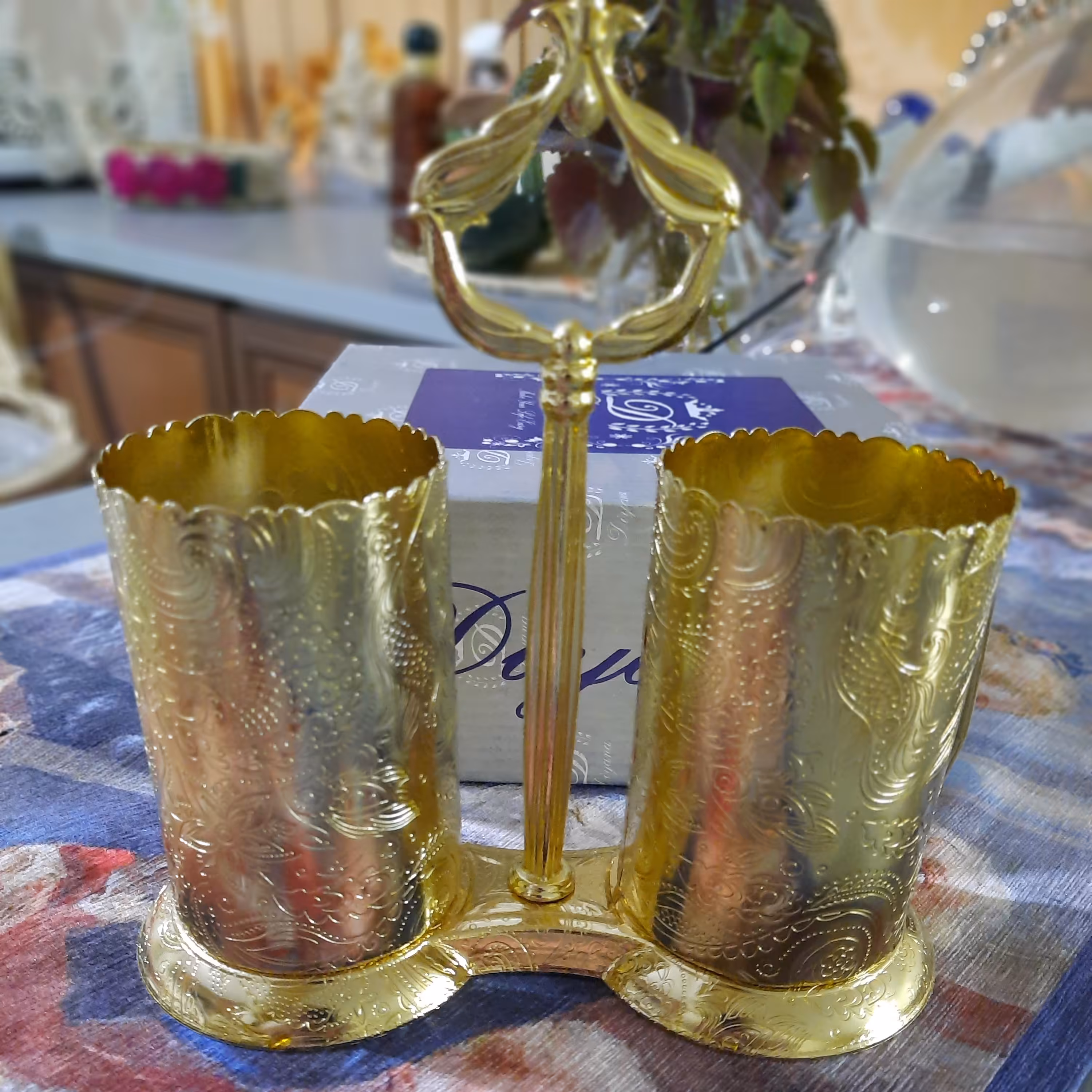 جای کاردو چنگال دوقلو  1612 دیانا  طلایی