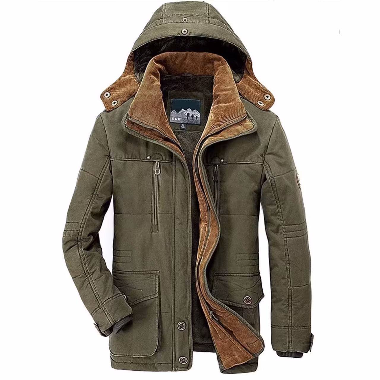 اورکت برند جیپ JEEP رنگ سبز زیتونی