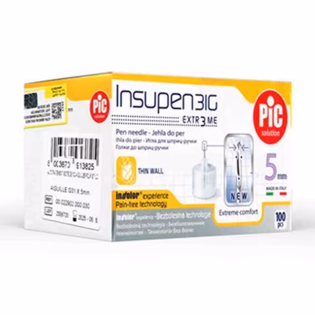 سر سوزن ایتالیایی انسولین پیک سایز 5 تاریخ انقضا 2026