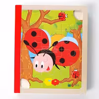 پازل کتابی چوبی مدل حشرات کد XLE-003