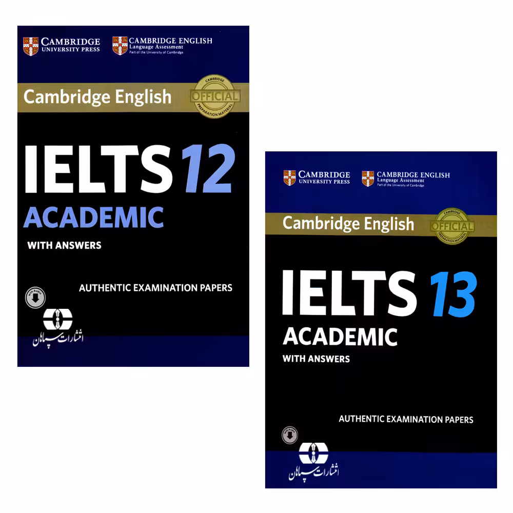 کتاب IELTS Cambridge 13 Academic &12 Academic اثر جمعی از نویسندگان انتشارات سپاهان دو جلدی